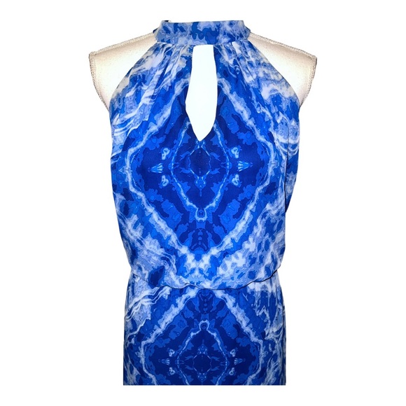 Bisou Bisou blue & white tie dye maxi dress - Picture 2 of 9